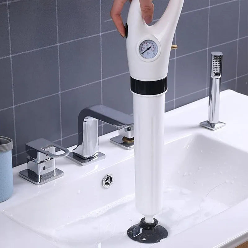 Drain Cleaner With Pressure Gauge - Pneumatic Toilet Plunger For Clogged Drains, Fall 2026 DIY Home Improvement