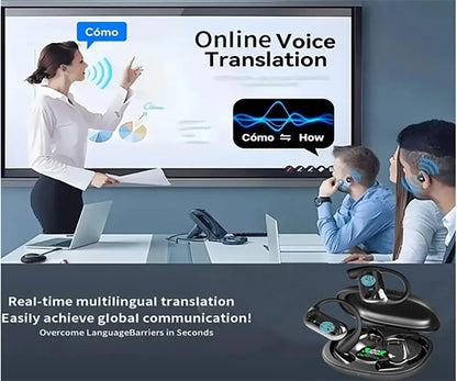 AI Translating Earbuds Wireless Translator Headphones 60H