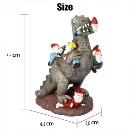 Statua di dinosauro 17 cm figura da giardino in resina - scultura fantasy umoristica per decorazione esterna, regalo virale TikTok autunno 2026