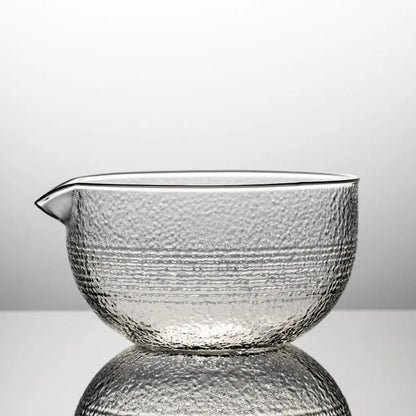 Matcha Mixing Bowl Glass Pouring Spout Japanese Tea