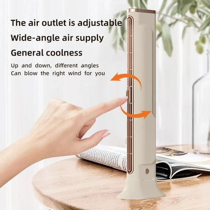 Bladeless ventilator 1200mAh bærbar tårnventilator USB genopladelig lodret køleventilator efterår 2025 trådløs stille hjem kontor
