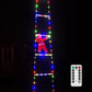 Remote-Controlled LED Ladder Christmas Lights with Santa - 8 Modes Indoor Outdoor Decor for Holiday Celebrations