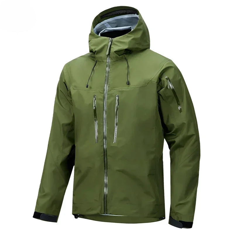 Waterproof Men's Jacket - Hooded Softshell, For Camping