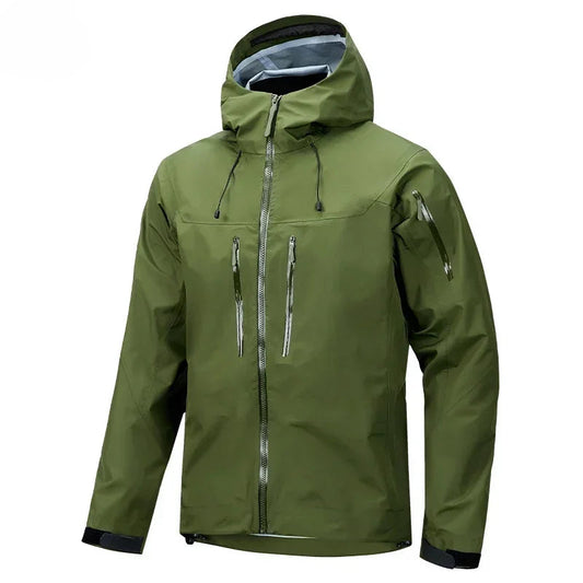 Waterproof Men's Jacket - Hooded Softshell, For Camping