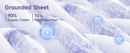 Earthing Grounding Bed Sheet 95 Cotton 5 Silver Fiber