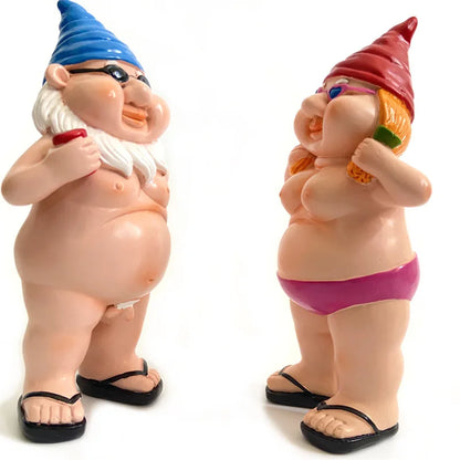 Ornamenti Natalizi Statue Nani da Giardino Gnomi Cartone Animato Set da 1 a 2 Pezzi Idea Regalo Decorazione Festiva 2026