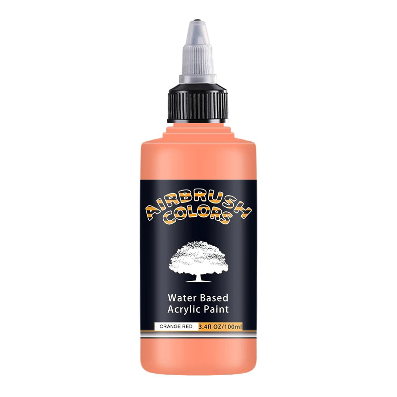 Airbrush akrylmaling matte blæk vandbaseret let at rengøre 32 farver sæt 100 ml flasker til modelhobby TikTok viral håndværkstrend 2026