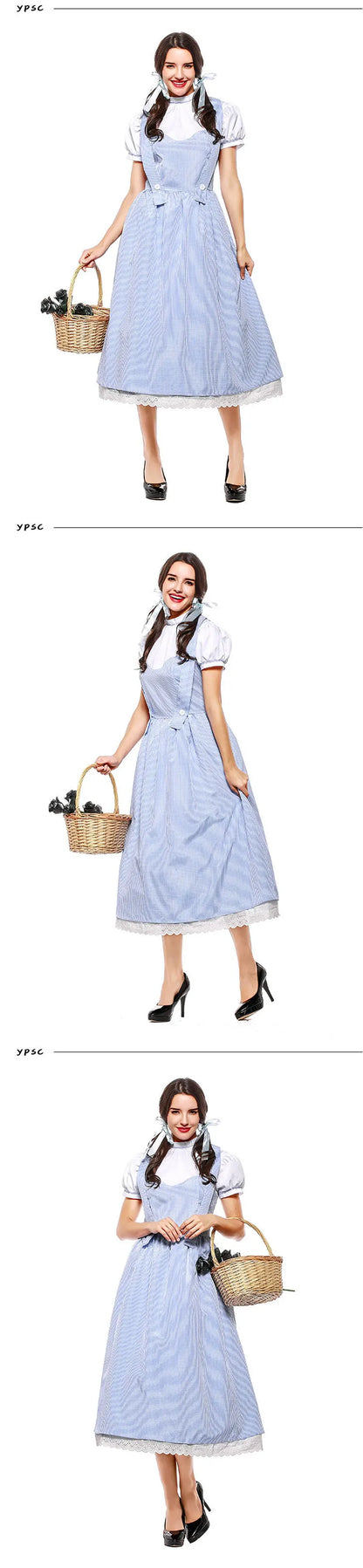 Tovenaar van Oz Dorothy Alice Halloween-sprookjeskostuum, actricekostuumjurk voor vrouwen 2026
