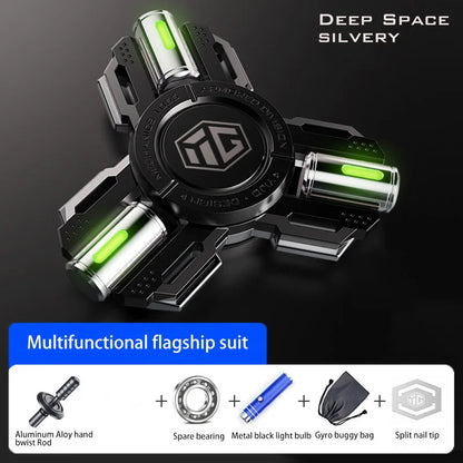 Glow Fidget Spinner Alloy EDC Long Spin Stress Relief