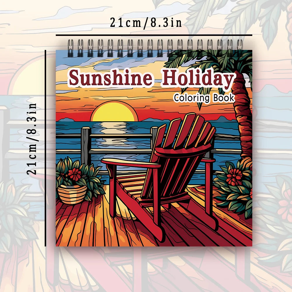 Adult Coloring Book Spiral Bound 30 Sheets 8.3 By 8.3 Inches Holiday Gift Idea For Relaxation 2025