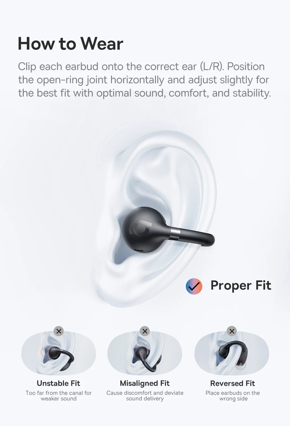 Baseus BC1 Open-Ear Clip Earbuds Bluetooth 6.0 – 4-Mic Noise Cancellation Super Bass IP55 Sports 2026