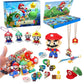 Super Mario Bros 24-Day Advent Calendar - Cute Anime Action Figures & Doll Ornaments for Kids Christmas Gift