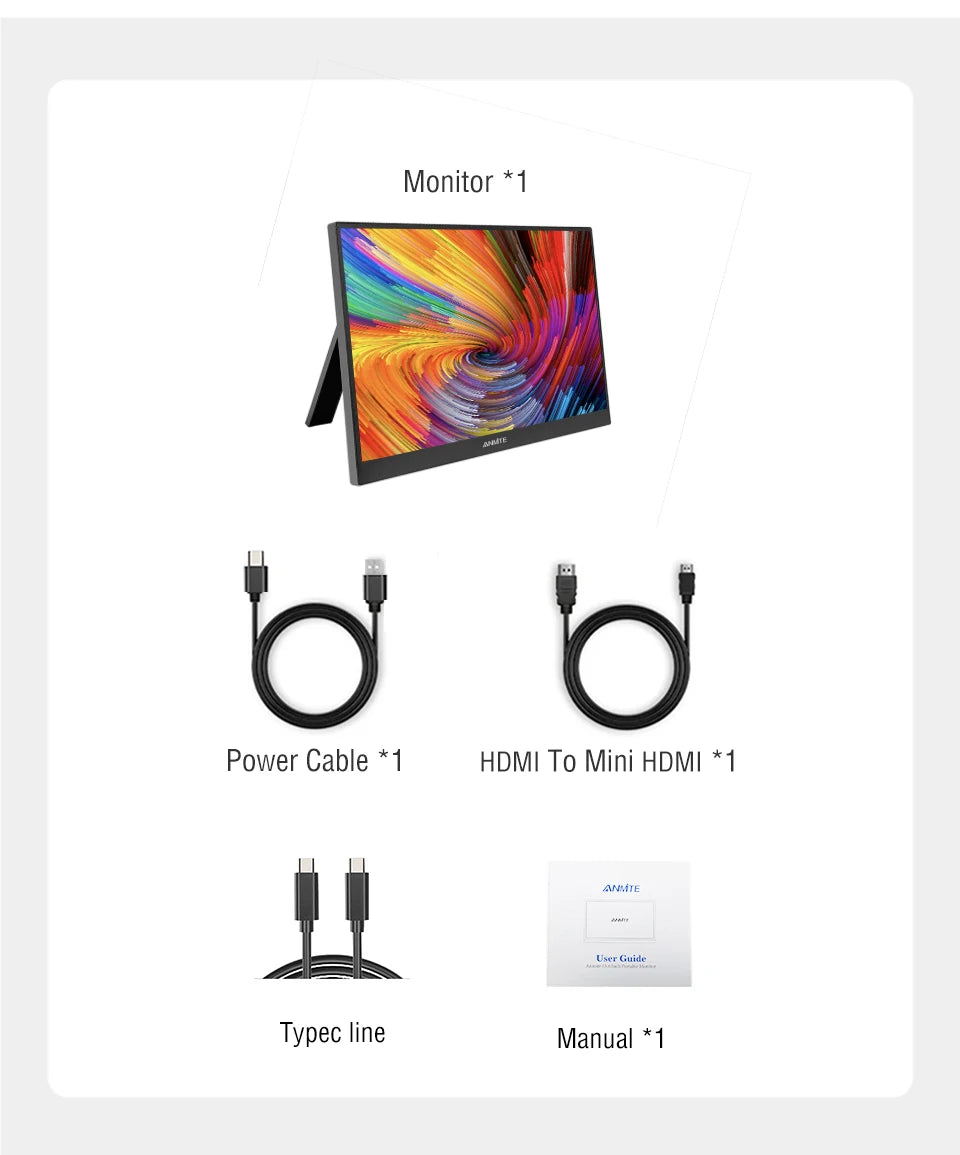 Draagbare Monitor 14.1 Inch Touch IPS HDR10 Tweede Scherm