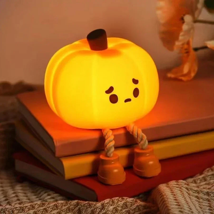 Lampada Notturna di Halloween in Silicone con Fantasma, Anatra e Zucca Carina Lampada Halloween 2025 per Cameretta Ricaricabile Regalo Sicuro per Bambini