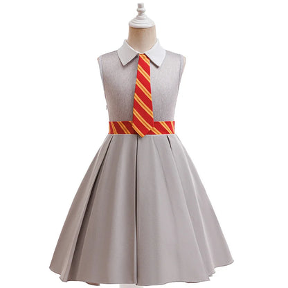 Halloweenkostuumset voor meisjes met cape van de toverschool, gestreepte top en carnavals- of verjaardags verkleedkleding 2026