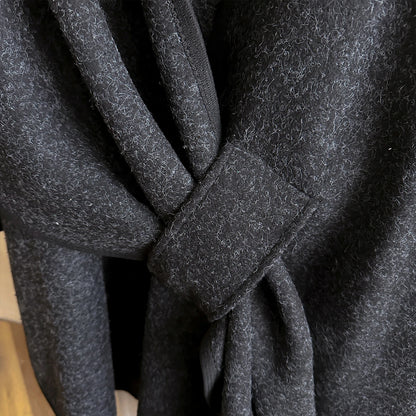 Warm Womens Poncho - Draped Cape Knot, Cashmere Pashmina