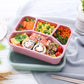 Durable 4-Compartment Bento Lunch Box for Kids - BPA-Free Reusable Meal Prep Container