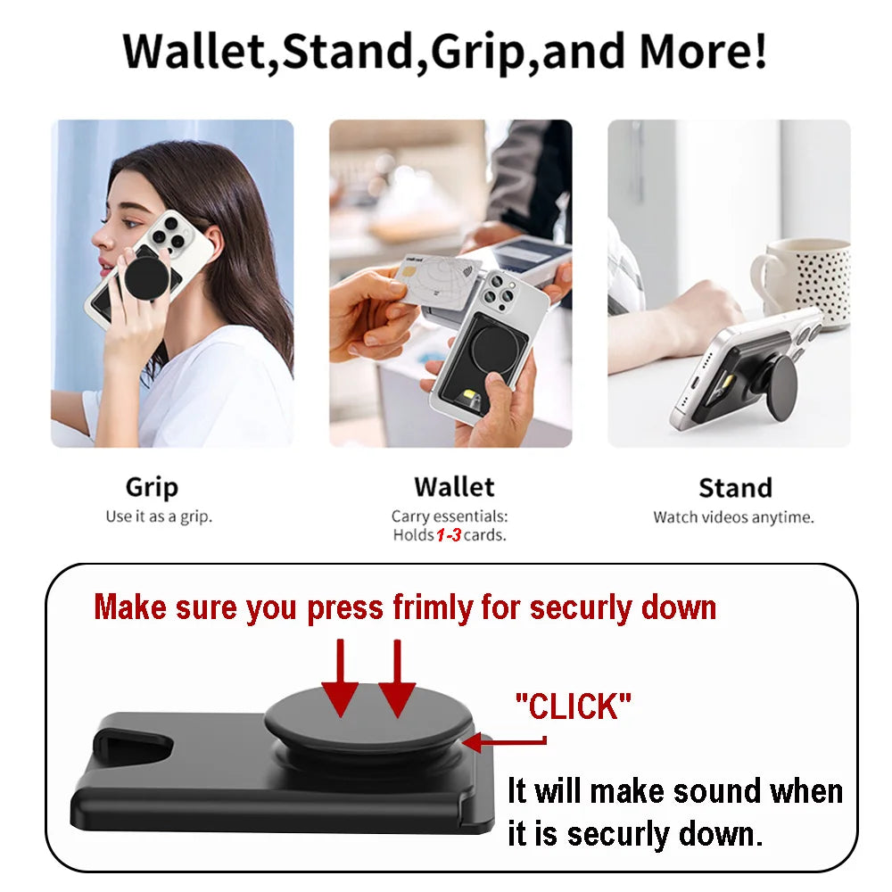 Magnetic Wallet With Expanding Grip For Phones Universal Card Holder Case Anti Scratch And Dustproof Back To School 2026