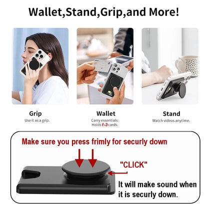 Magnetic Wallet With Expanding Grip For Phones Universal Card Holder Case Anti Scratch And Dustproof Back To School 2026