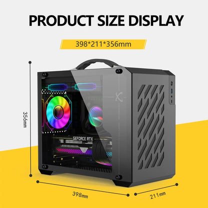 Boîtier Mini ITX Verre Latéral Refroidissement Liquide 240mm Portable