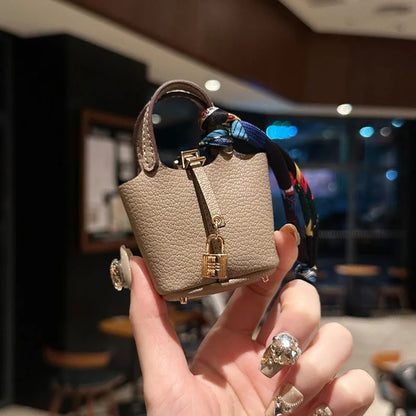 1+1 Gratis Mini Bolso de Mano Inspirado en Birkin - Charm de Bolso de Cesta