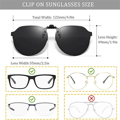 Clip-On Sunglasses Polarized UV400 Flip Up Clip Night Vision Clip Universal Goggles For Driving And Fishing Summer 2026