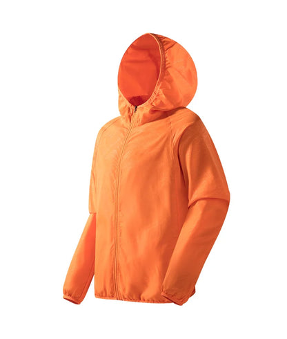 Chaqueta impermeable para hombre para senderismo - con capucha, de secado rápido, poliéster