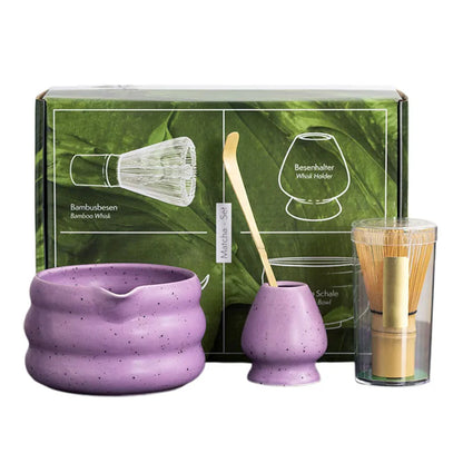Matcha sæt porcelænsskål piskeris ske stativ gave japansk