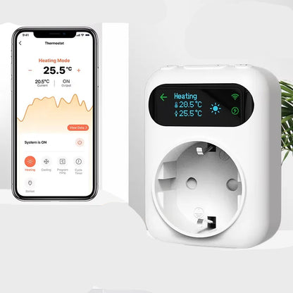 Smart termostatstik med 3M NTC-sensor WiFi-udtag stik efterår 2025 smart hjem trend fjernbetjent temperaturkontrol