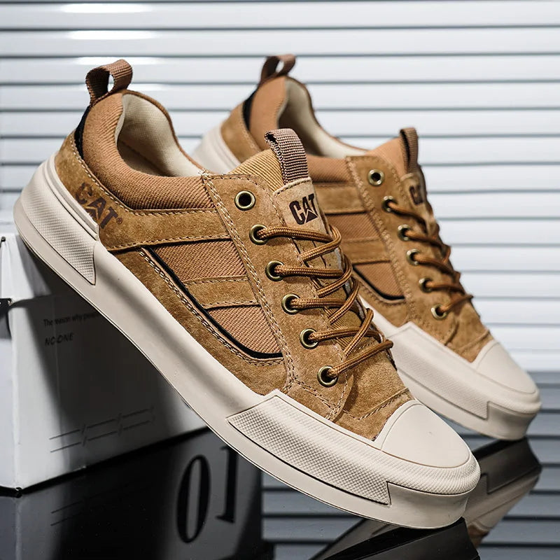 Durable men's outdoor sneakers - anti-slip wear-resistant fabric upper, for hiking and casual everyday
