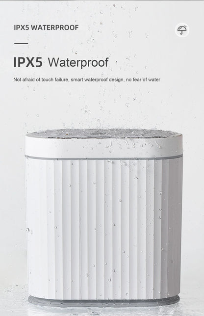 Automatic Sensor Trash Can Narrow Roman Stripe Bathroom Bin