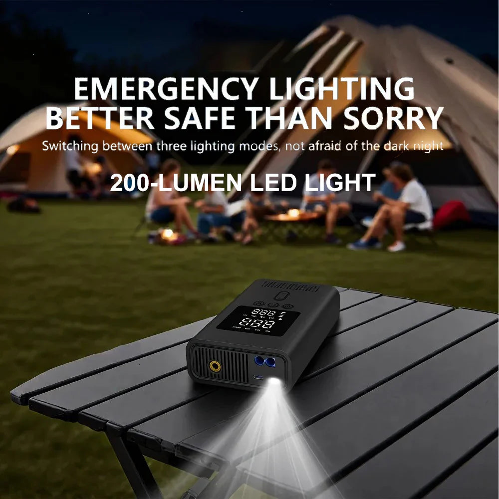 Jump Starter met luchtpomp Auto Jump Starter 3000A 150 PSI Inflator LED-licht Vallen 2025 Voorbereiding