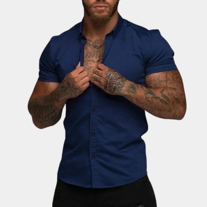 Variant image for Stylish Short Sleeve Men's Shirt in Black, Blue, Gray, Red, and White - Comfortable Casual T-Shirt for Everyday Wear-21