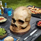 Gothic Skull Knife Holder - Unique Handcrafted Kitchen Decor, Holds 7 Knives