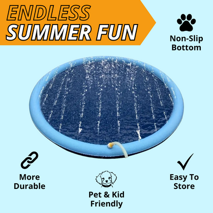 Hundespritzpad aufblasbarer Brunnen für Haustiere Sommer 2025 Garten Wasserspielzeug rutschfest tragbar