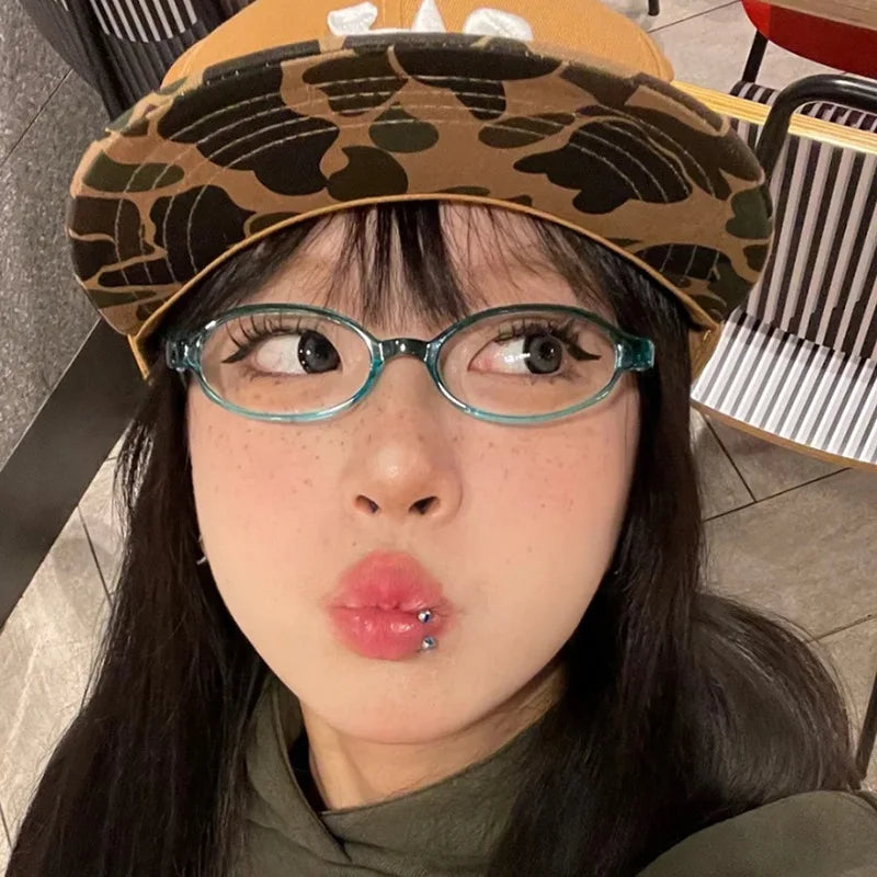 Stilvolle Damen Brille mit rechteckigem Rahmen – retro Design, anti-blaues Licht, für Büro und Alltag 3