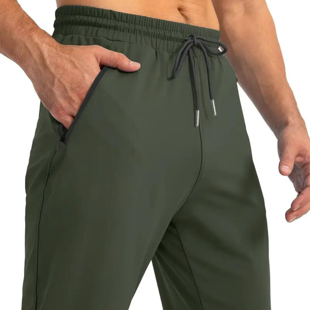 Stretchy men's joggers – breathable nylon, for training and lounging 8