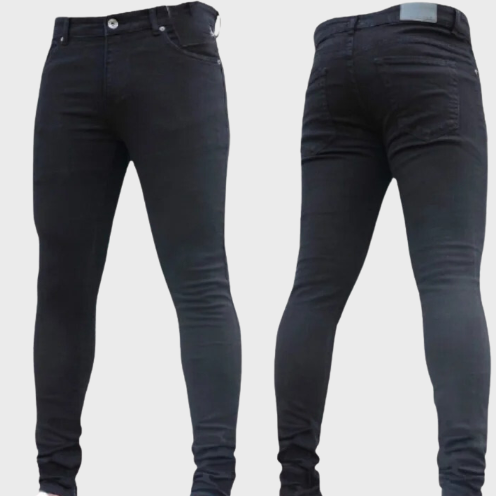 Stylish men's skinny jeans – timeless design, durable fabric, for summer 0