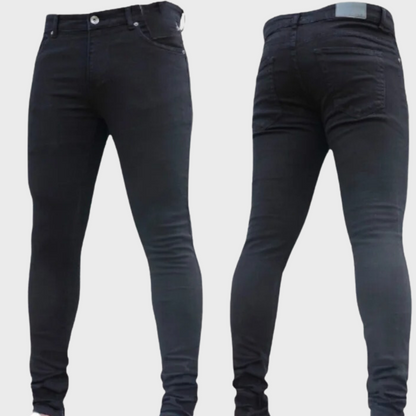 Stylish men's skinny jeans – timeless design, durable fabric, for summer 0
