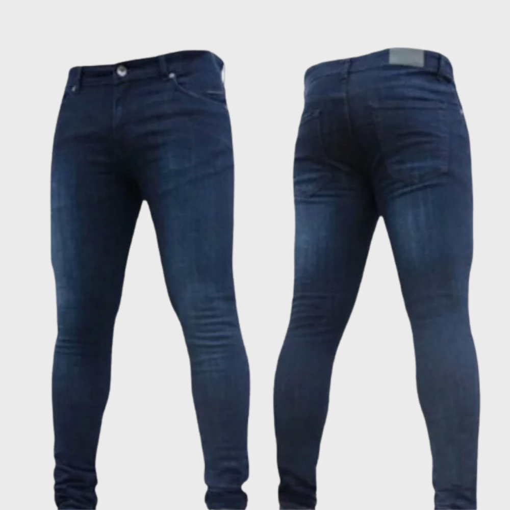 Stylish men's skinny jeans – timeless design, durable fabric, for summer 2
