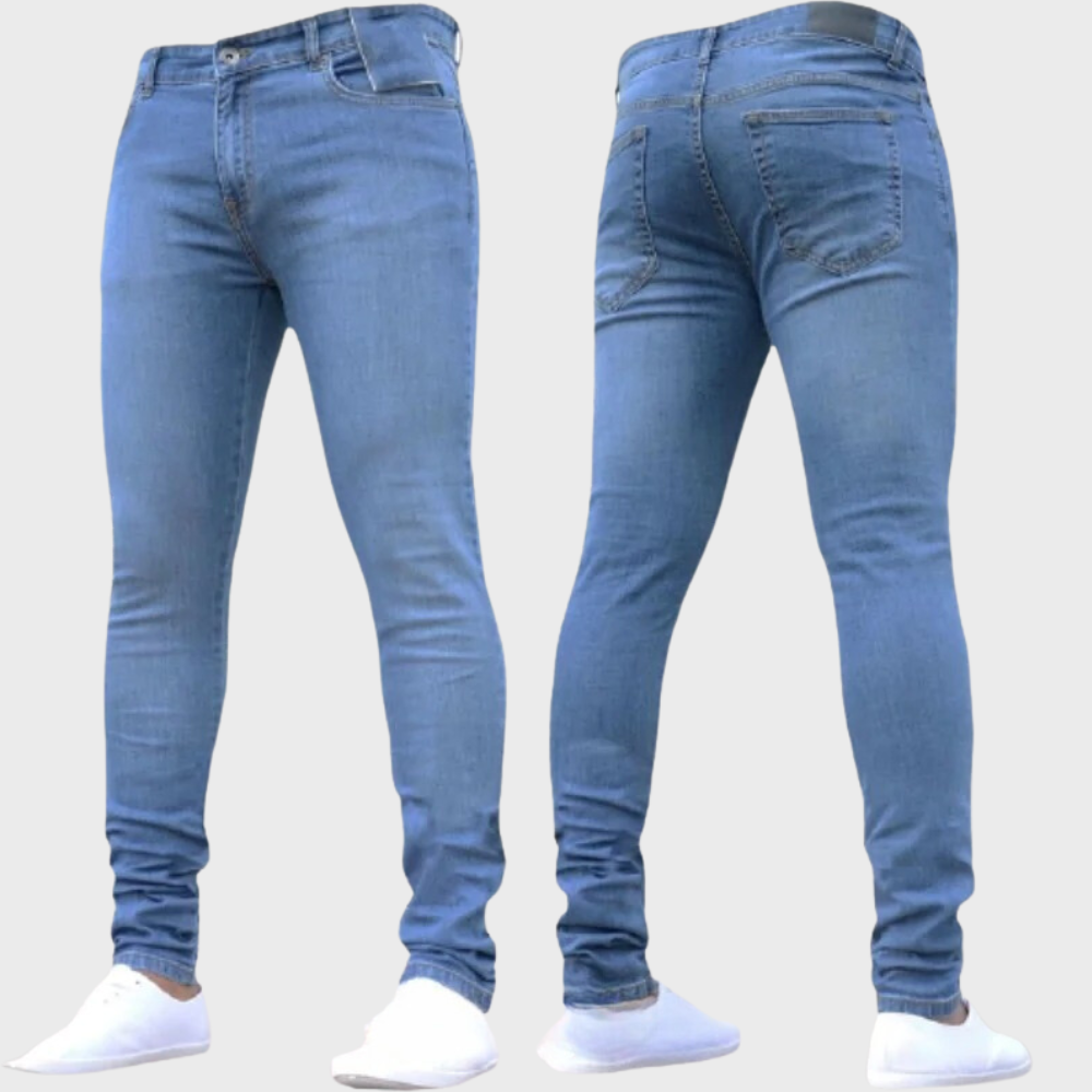 Stylish men's skinny jeans – timeless design, durable fabric, for summer 3