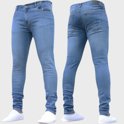 Stylish men's skinny jeans – timeless design, durable fabric, for summer 3