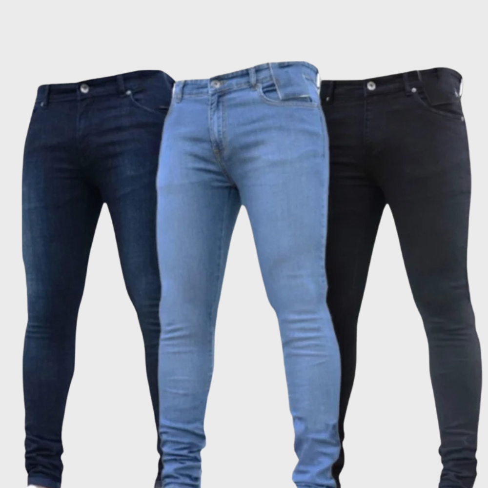 Stylish men's skinny jeans – timeless design, durable fabric, for summer 4