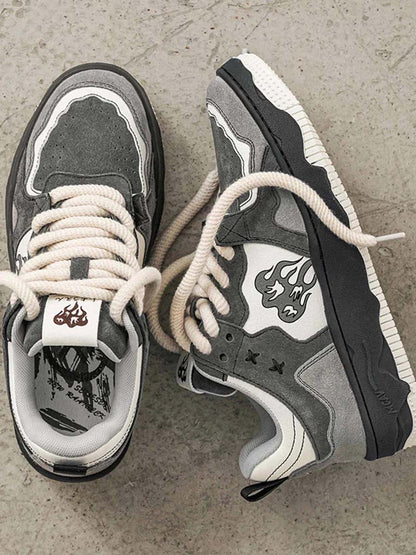 Vintage Men's Skate Shoes, Retro Gray Design, Comfortable Fit, Eco-Friendly Materials, Perfect for Everyday Wear-6