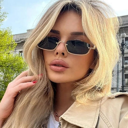 Trendy Damen Sonnenbrille – Metallrahmen, retro, für Freizeit und Sport 0