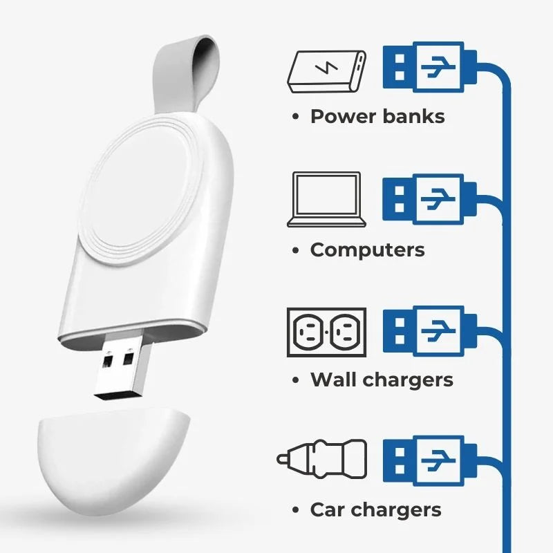 USB Horloge Oplader Compact Magnetisch Dock Reizen 2025
