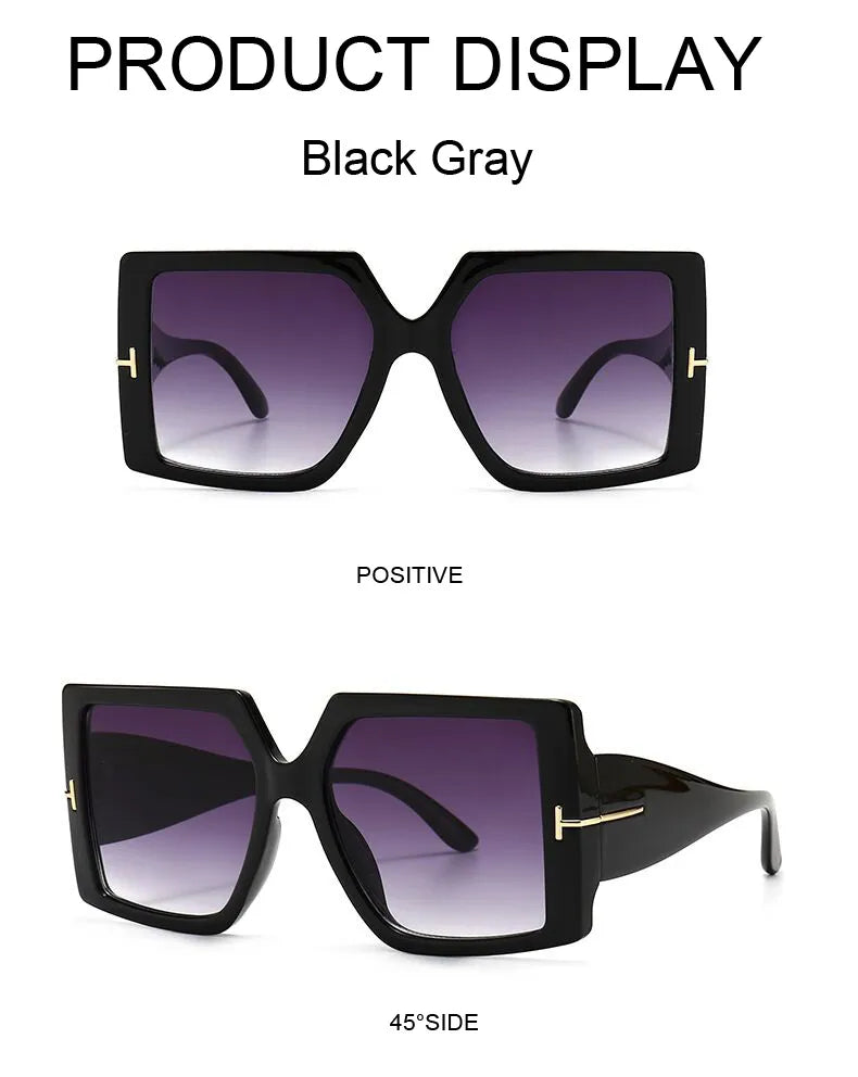 Übergroße und stilvolle Sonnenbrille für Damen – quadratisches Design, UV400-Schutz, für Sommer 2025 7