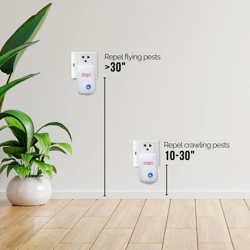 Ultrasonic Fly Repeller Silent Indoor Pest Control Safe