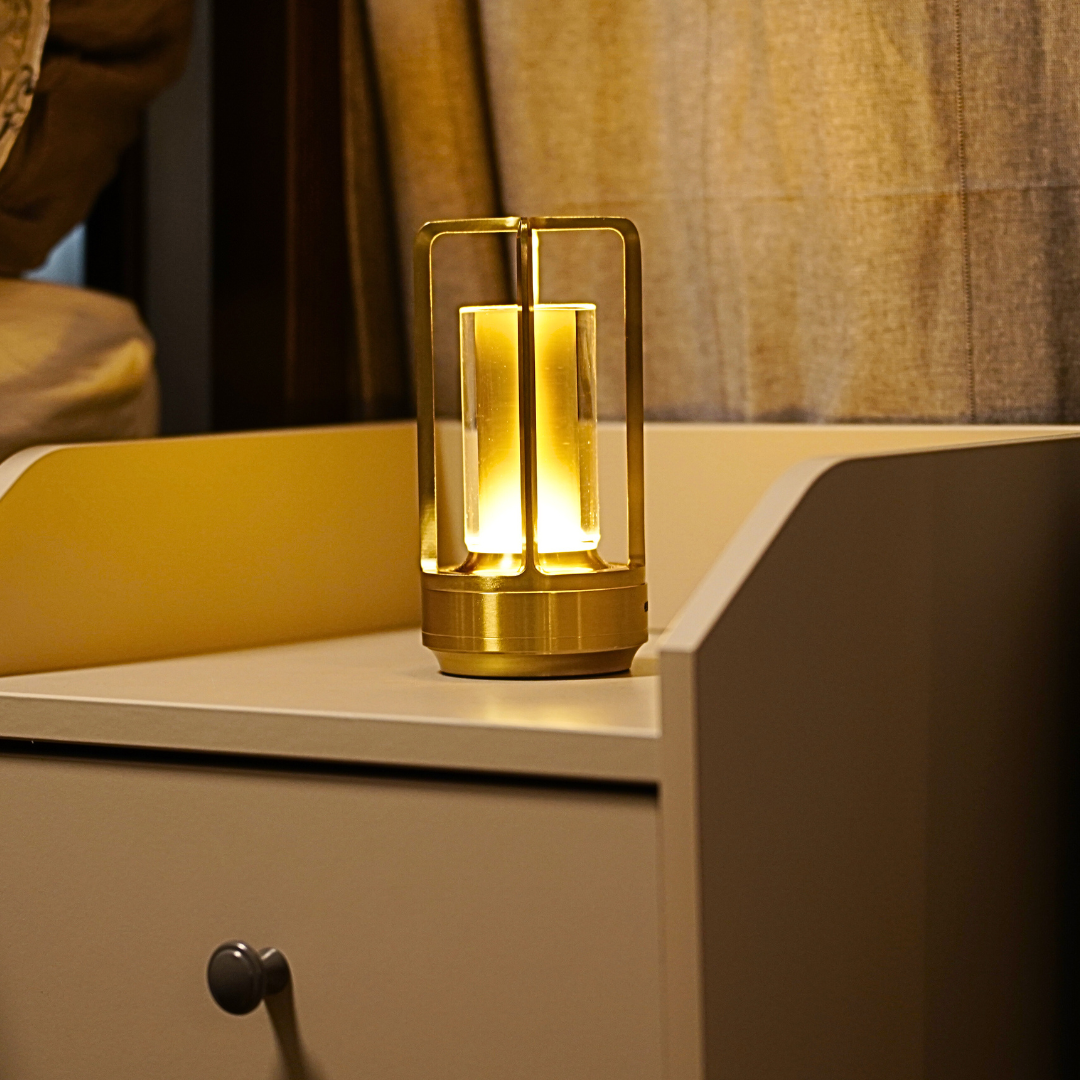 Luxury Crystal Lantern Lamp - Award-Winning Scandinavian & Japanese Design, Touch Control, Wireless Elegance