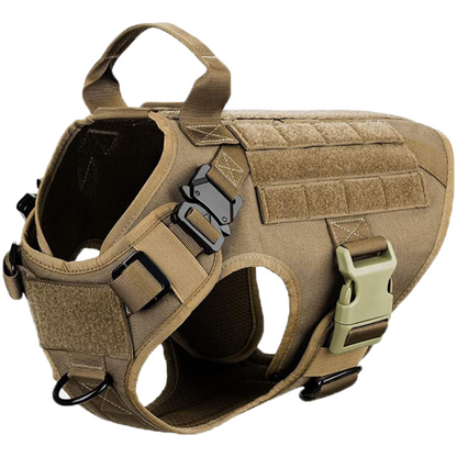 Tactical Dog Harness No-Pull With Front And Back D-Rings Quick-Release Buckles Top Handle Heavy-Duty Training